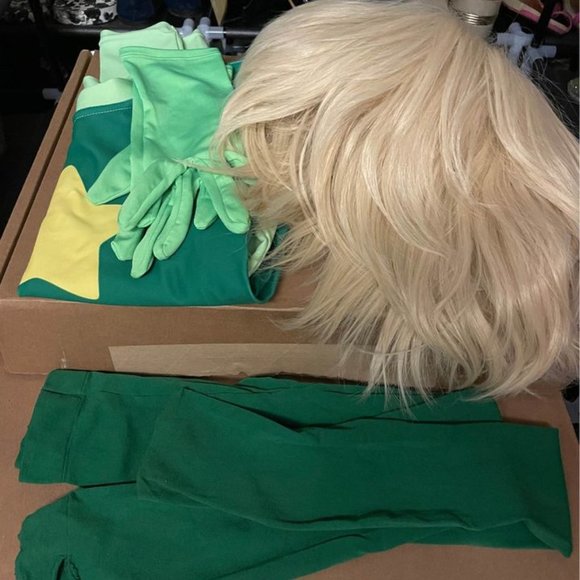 Peridot Kids Costume Steven Universe Gem Halloween Shirt Green - Picture 2 of 3